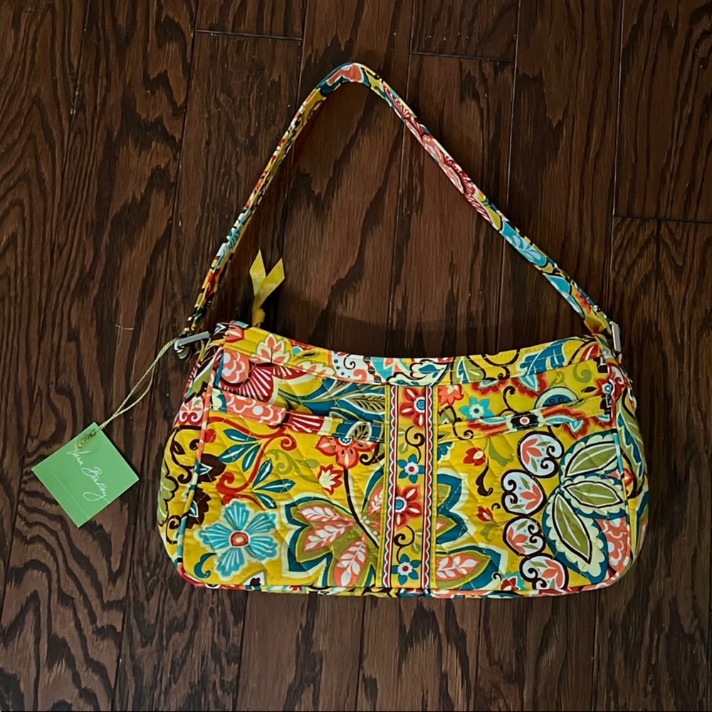 Vera Bradley Yellow and Red Quilted Shoulder Bag